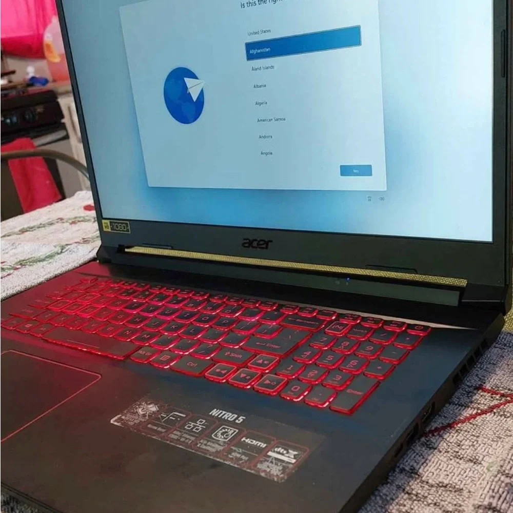 Sleek Black Laptop with Modern Design and Matte Finish acer nitro 5